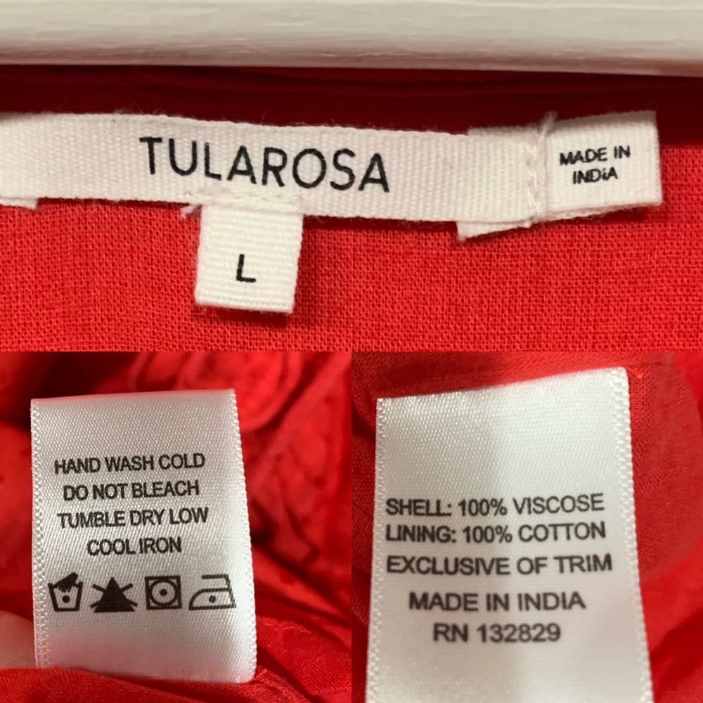 NEW Tularosa Joannie Wrap Dress Bright Red Sz L - Picture 8 of 13